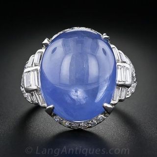 Art Deco Sapphire and Diamond Ring