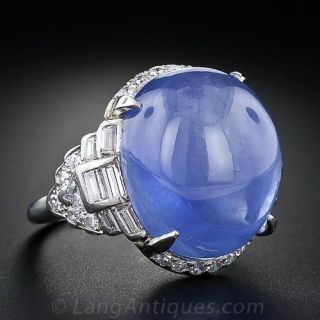 Art Deco Sapphire and Diamond Ring