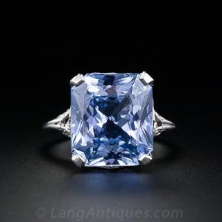 Art Deco Sapphire and Diamond Ring