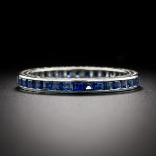 Art Deco Sapphire Eternity Band, Size 5 1/4 - 3