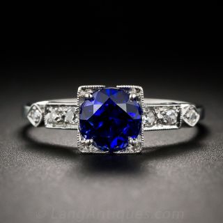 Art Deco Sapphire Solitaire