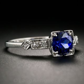 Art Deco Sapphire Solitaire
