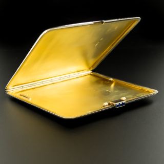 Art Deco Silver And Two-Tone Gold Cigarette Case