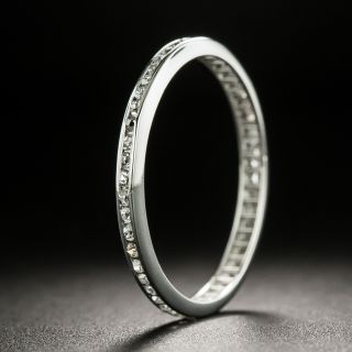 Art Deco Slim Diamond Eternity Band, Size 5 3/4 - 3