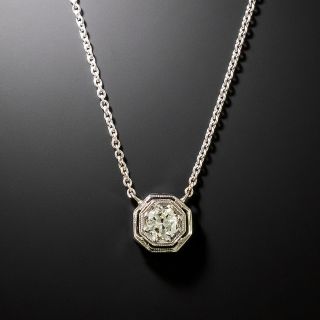 Art Deco Solitaire Diamond Pendant - 2