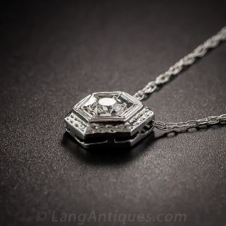 Art Deco Solitaire Diamond Pendant