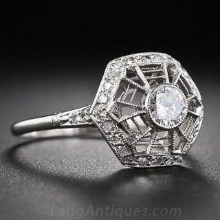Art Deco Spider Web Diamond Ring