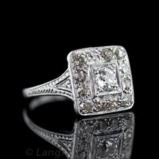 Art Deco Square Diamond Ring, Circa 1930's