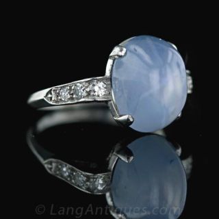Art Deco Star Sapphire Solitaire