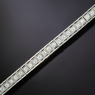 Art Deco Straight Line Diamond Bracelet - 5