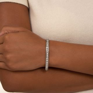 Art Deco Straight Line Diamond Bracelet