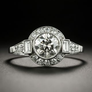 Art Deco Style 1.00 Carat Diamond Engagement Ring - 1