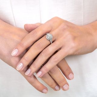 Art Deco-Style 1.02 Carat Diamond Engagement Ring - GIA I VS1