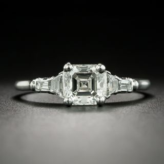 Art Deco Style 1.03 Carat Emerald-Cut Diamond Engagement Ring - GIA G SI1 - 2