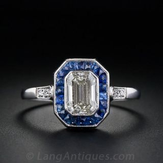 Art Deco Style 1.20 Carat Diamond Engagement Ring