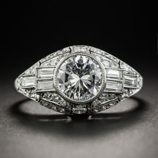 Art Deco-Style 1.29 Carat Diamond Ring - GIA D SI2 - 1