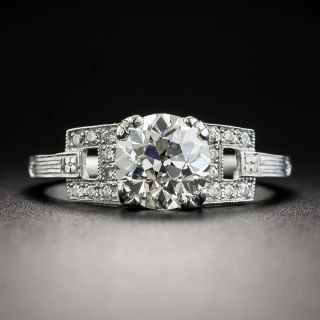 Art Deco-Style 1.48 Ct Diamond Engagement Ring - GIA J VS2 - 1