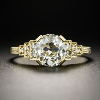 Art Deco Style 1.62 Carat Diamond Ring - GIA L I1 - 1