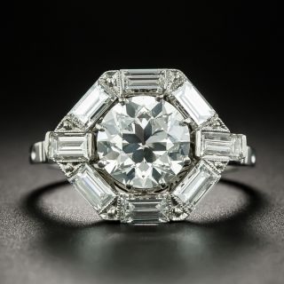 Art Deco Style 2.00 Carat Diamond Engagement Ring - GIA H VS2 - 2