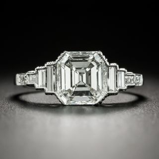 Art Deco Style 2.02 Carat Emerald-Cut Diamond Engagement Ring - GIA H VVS 1 - 2