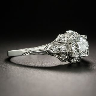 Art Deco Style .55 Carat Diamond Platinum Engagement Ring