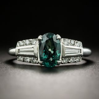 Art Deco Style Alexandrite and Diamond Ring - 2