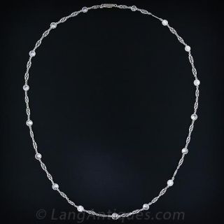 Art Deco Style Diamond and Platinum Chain - 2