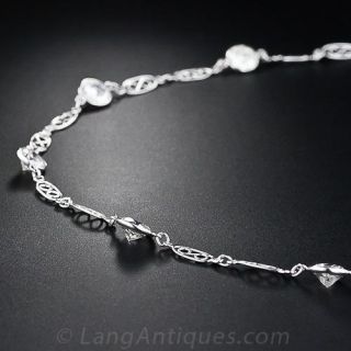 Art Deco Style Diamond and Platinum Chain