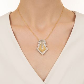 Art Deco-Style Diamond Arrow Pendant