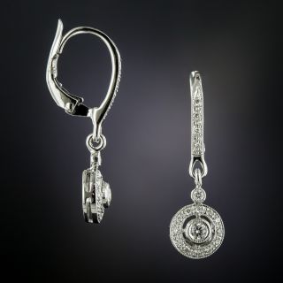Art Deco Style Diamond Dangle Earrings
