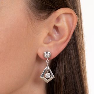 Art Deco-Style Diamond Dangle Earrings