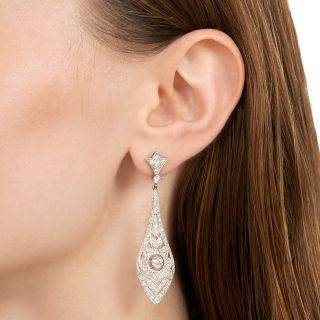 Art Deco-Style Diamond Dangle Earrings