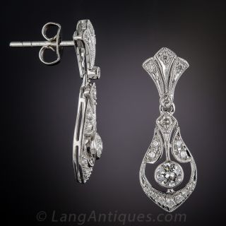 Art Deco Style Diamond Drop Earrings