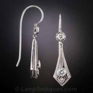 Art Deco Style Diamond Drop Earrings
