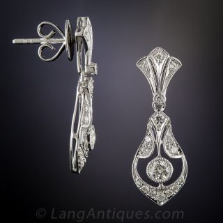 Art Deco Style Diamond Drop Earrings