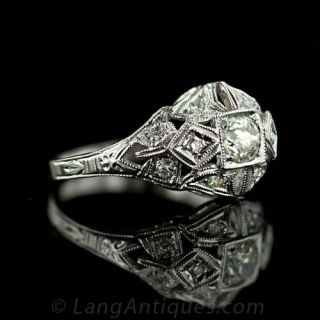 Art Deco Style Diamond Engagement Ring