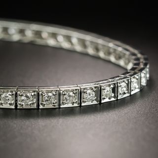 Art Deco Style Diamond Line Bracelet - 2