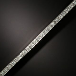 Art Deco Style Diamond Line Bracelet