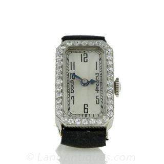 Art Deco Style Diamond Watch - 1