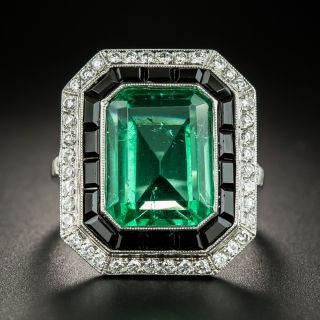 Art Deco Style Green Glass