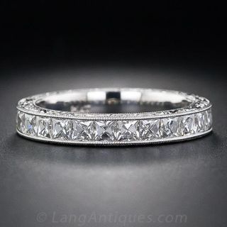 Art Deco Style French Cut Diamond Band