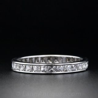 Art Deco Style French Cut Diamond Eternity Band