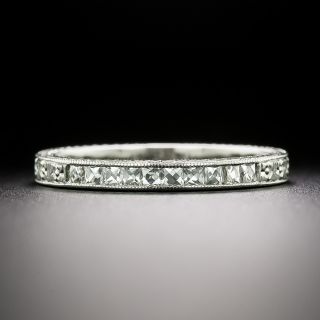 Art Deco Style French Cut Diamond Wedding Band, Size 5 3/4 - 2