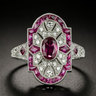 Art Deco Style Ruby and Diamond Ring - 2