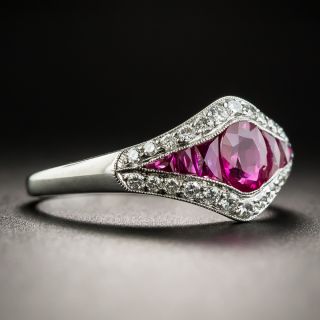 Art Deco Style Ruby Diamond Ring