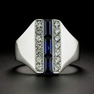 Art Deco-Style Sapphire and Diamond Ring - 3