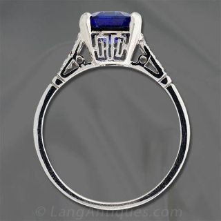 Art Deco Style Sapphire and Diamond Ring