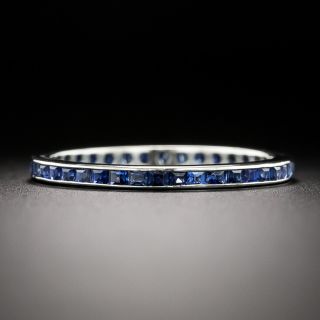 Art Deco-Style Sapphire Eternity Band, Size 7 1/4 - 3