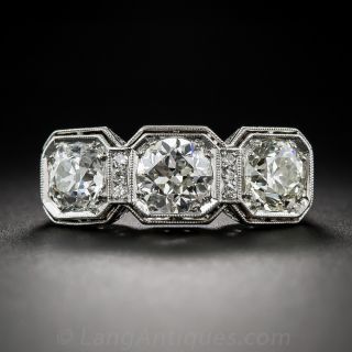 Art Deco Three-Stone Diamond Ring