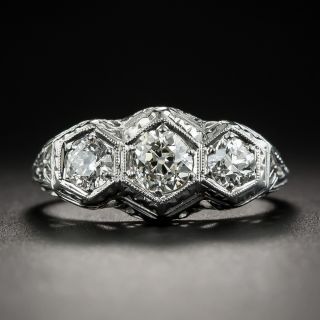 Art Deco Three-Stone Diamond Ring - 2